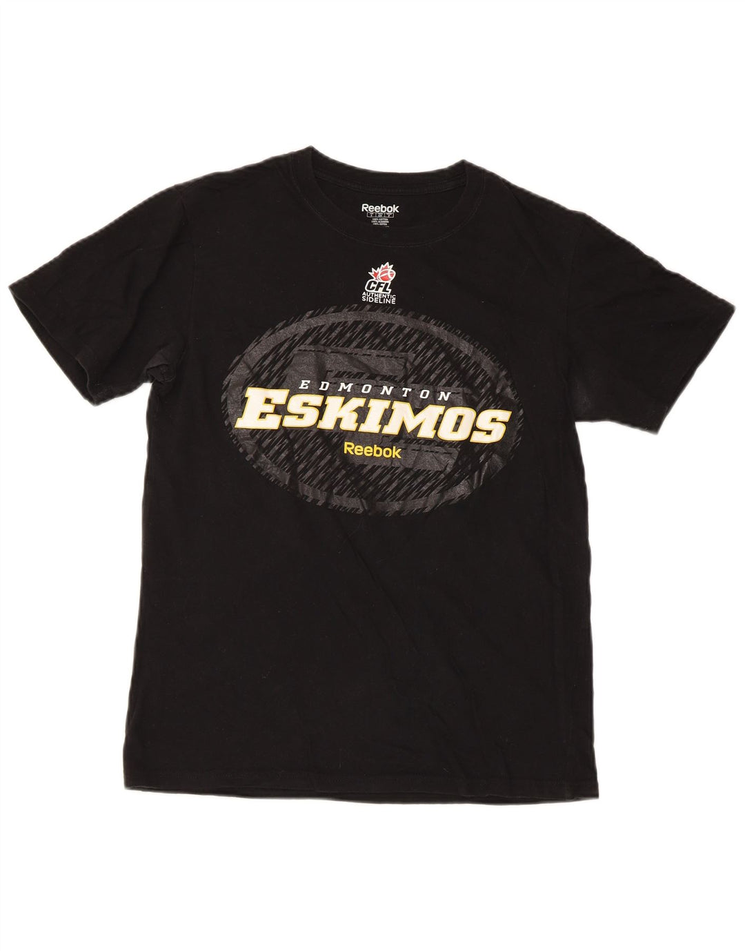Reebok Mens Regular Graphic T-Shirt Top Small Black Cotton
