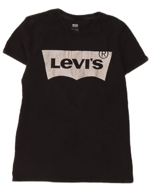 T-shirt grafica da donna Levi's Top UK 6 XS Nera