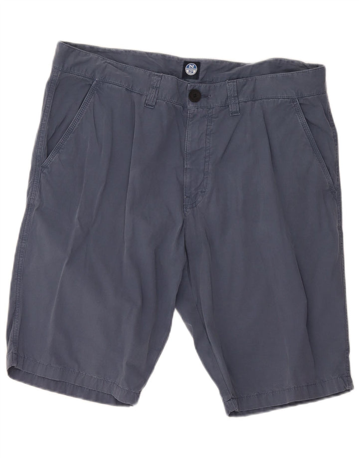 North Sails Mens Pegged Chino Shorts W36 Large Navy Blue