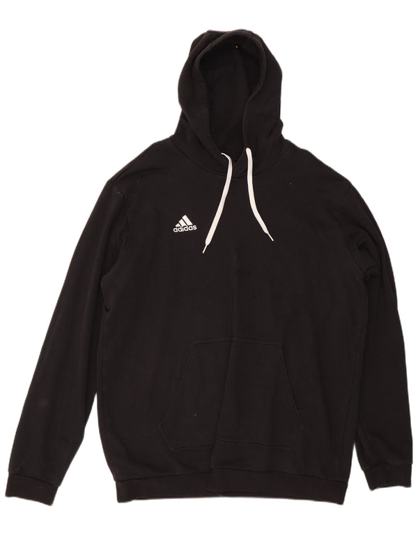 Adidas Herren Kapuzenpullover 2XL Schwarz Baumwolle