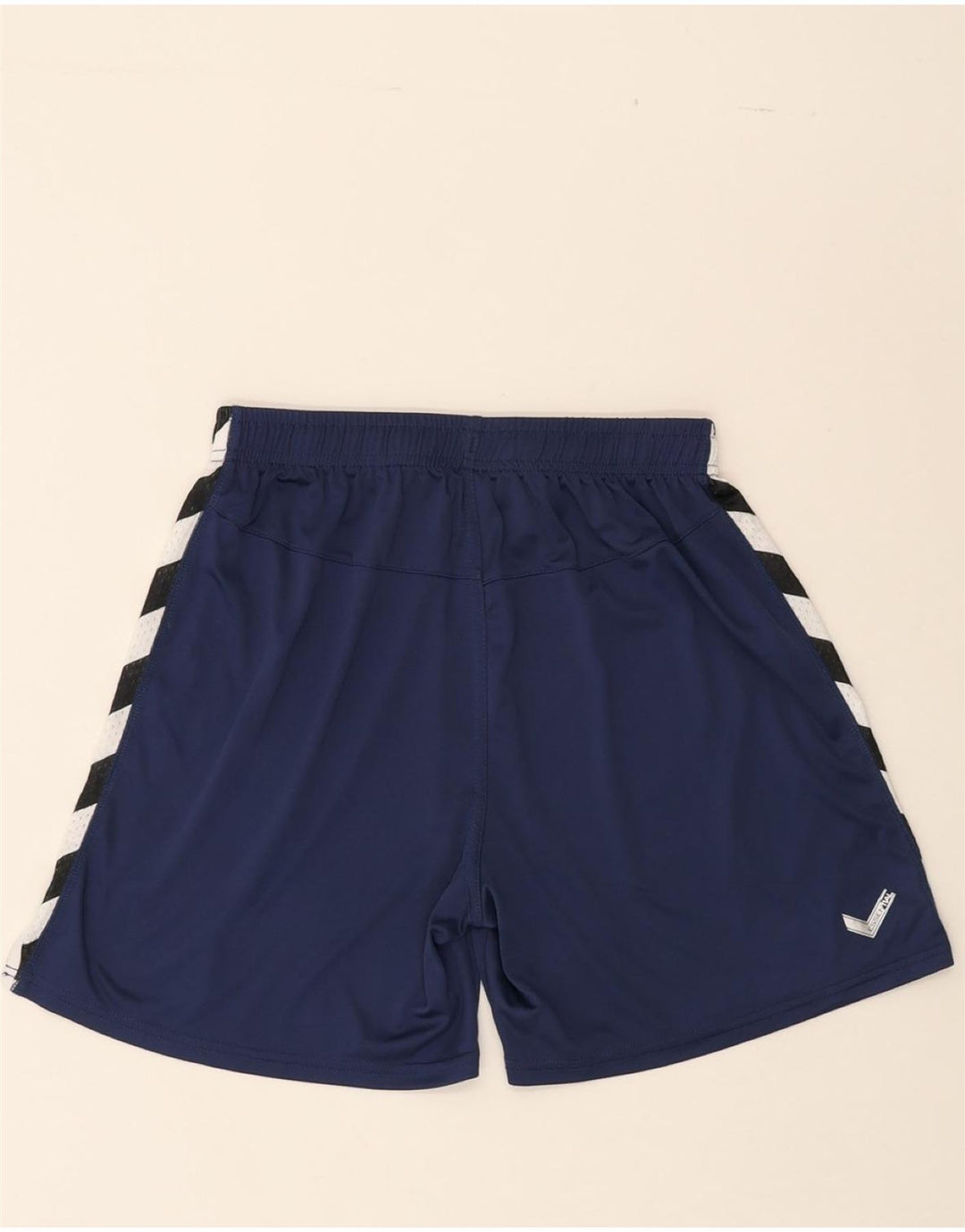 HUMMEL Mens Graphic Sport Shorts Small Navy Blue Polyester Vintage Hummel and Second-Hand Hummel from Messina Hembry 