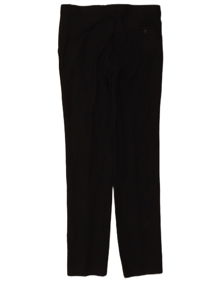 Marks & Spencer Mens Slim Fit Suit Trousers W32 L33 Black Polyester