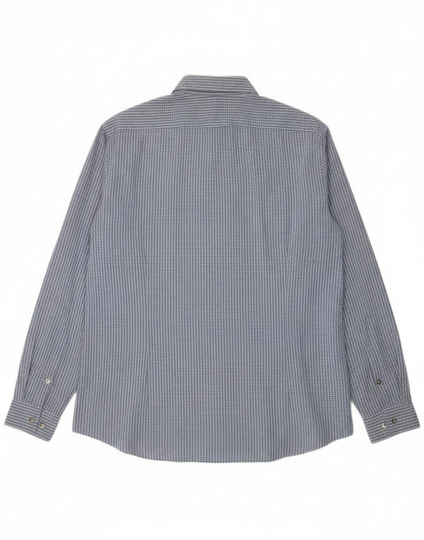 Calvin Klein Mens Slim Fit Shirt Size 43 17 XL Blue Check