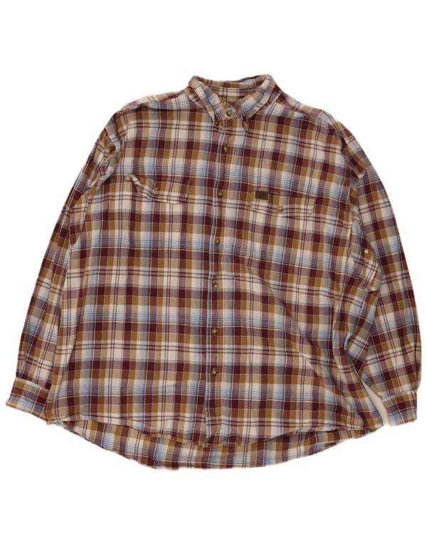Wrangler Mens Shirt XL Brown Check