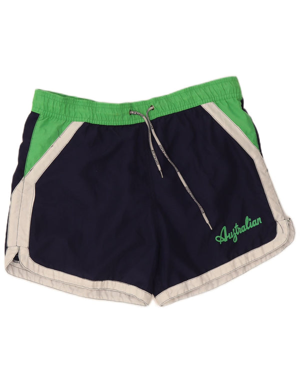AUSTRALIAN L'ALPINA Short de Bain Homme IT 50 Bleu Marine Moyen Colourblock