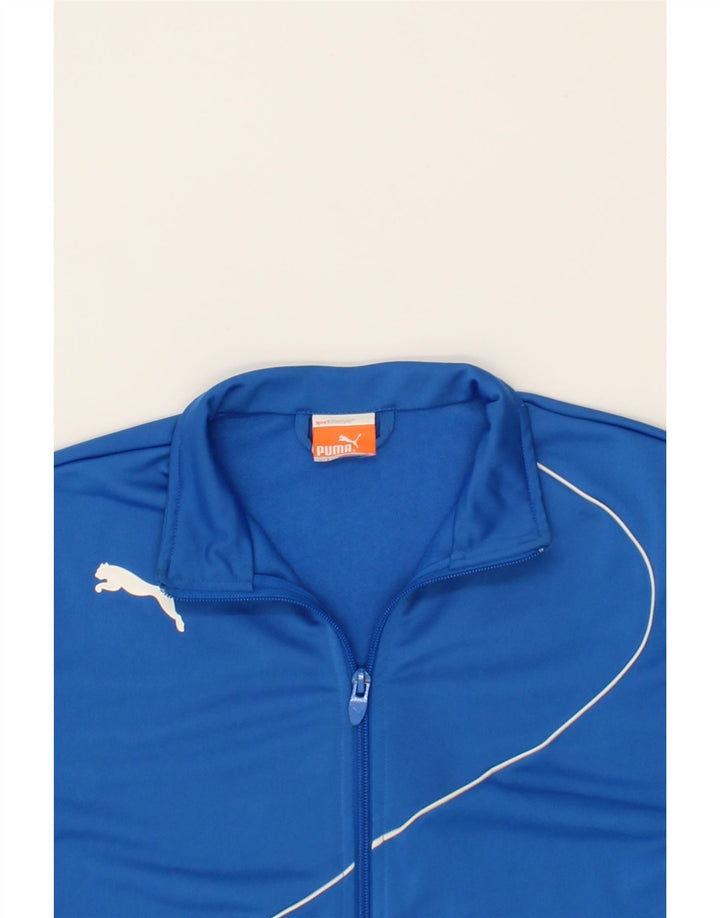 PUMA Boys Tracksuit Top Jacket 13-14 Years Blue Polyester Vintage Puma and Second-Hand Puma from Messina Hembry 