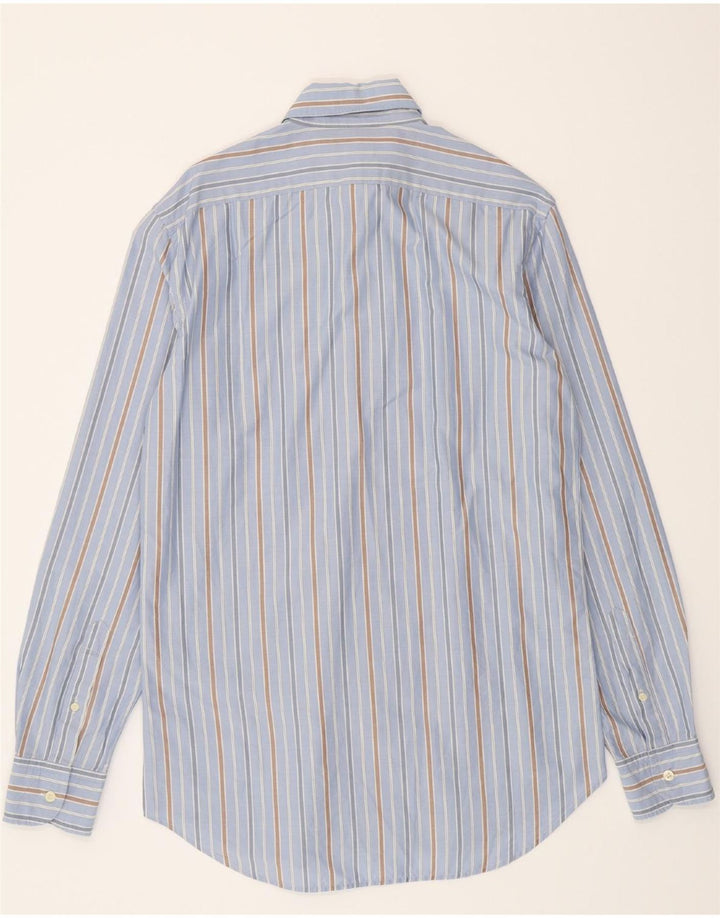 BROOKSFIELD Mens Slim Fit Shirt Size 39 Medium Blue Pinstripe Vintage Brooksfield and Second-Hand Brooksfield from Messina Hembry 