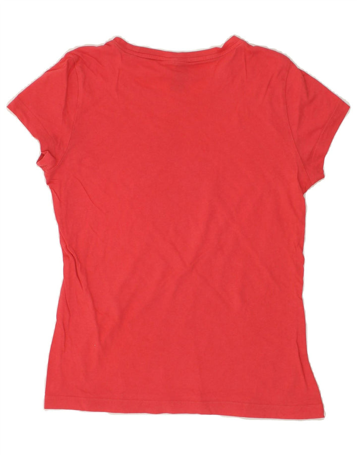 ADIDAS Womens Graphic T-Shirt Top UK 12 Medium Red | Vintage Adidas | Thrift | Second-Hand Adidas | Used Clothing | Messina Hembry 