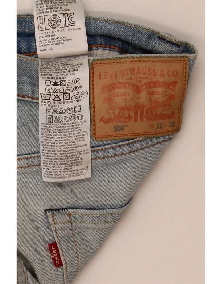 Levi's Mens 504 Straight Jeans W31 L32 Blue Cotton