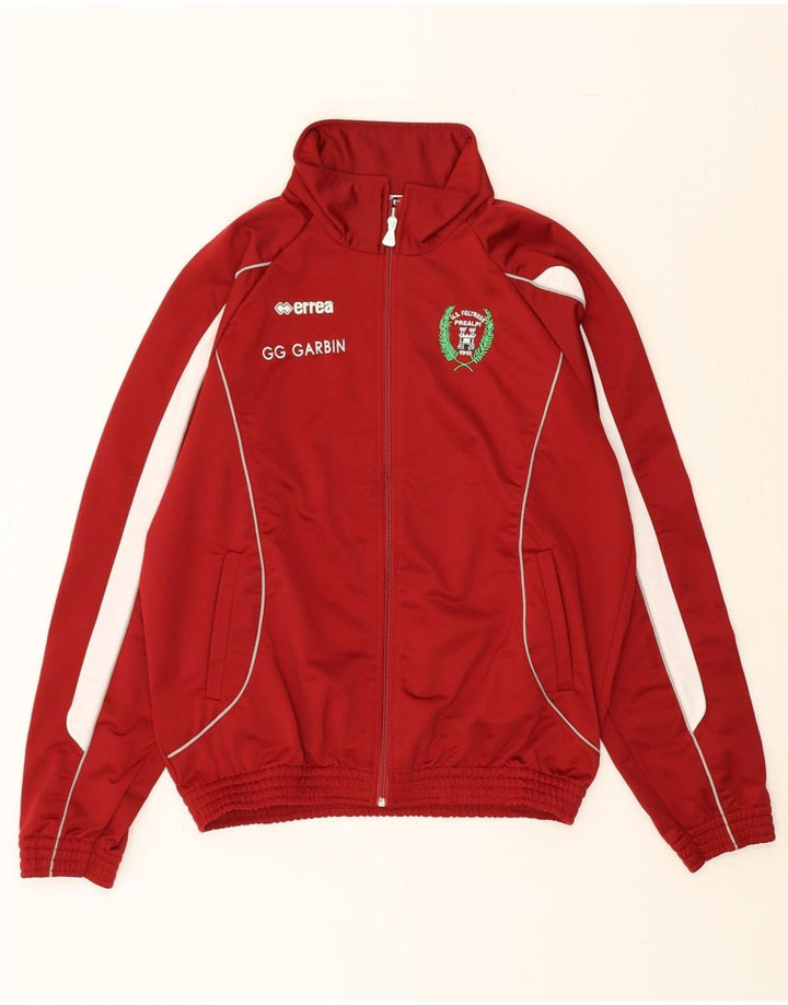ERREA Mens Graphic Tracksuit Top Jacket Large Red Colourblock Polyester Vintage Errea and Second-Hand Errea from Messina Hembry 