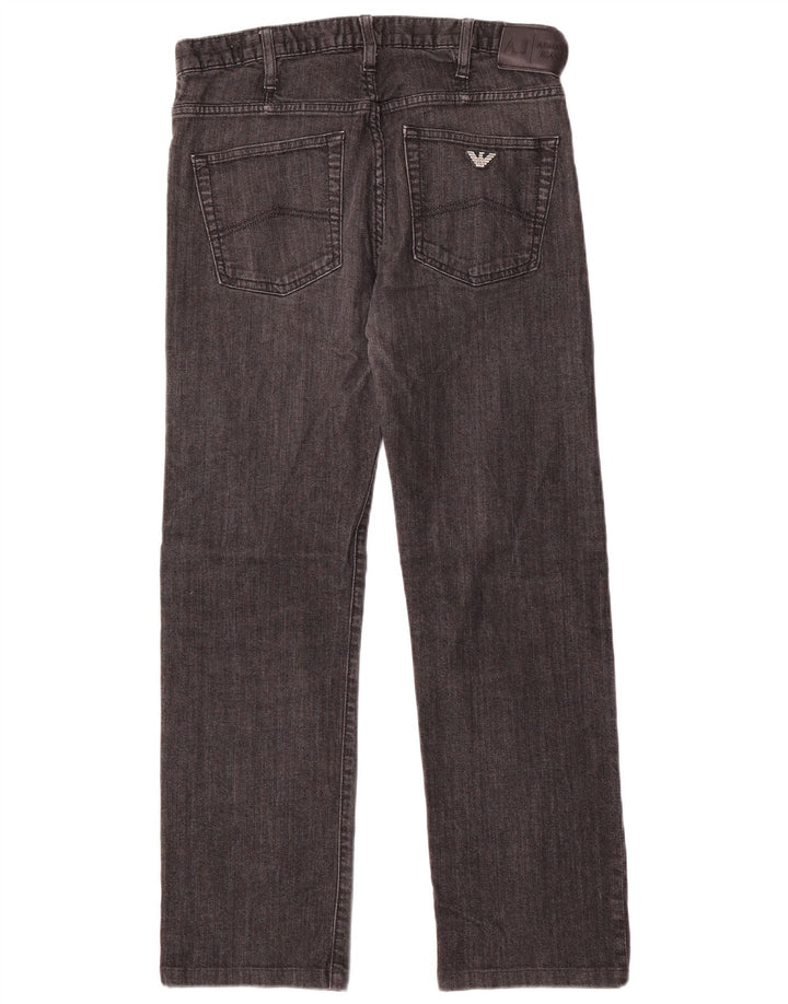 Armani Womens Straight Jeans W32 L28 Grey Cotton