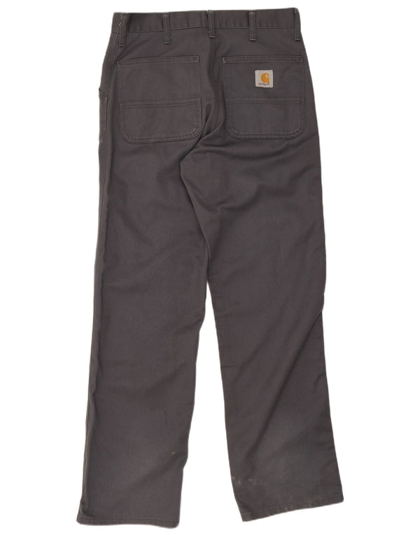 Pantaloni chino dritti da uomo Carhartt W30 L34 poliestere grigio