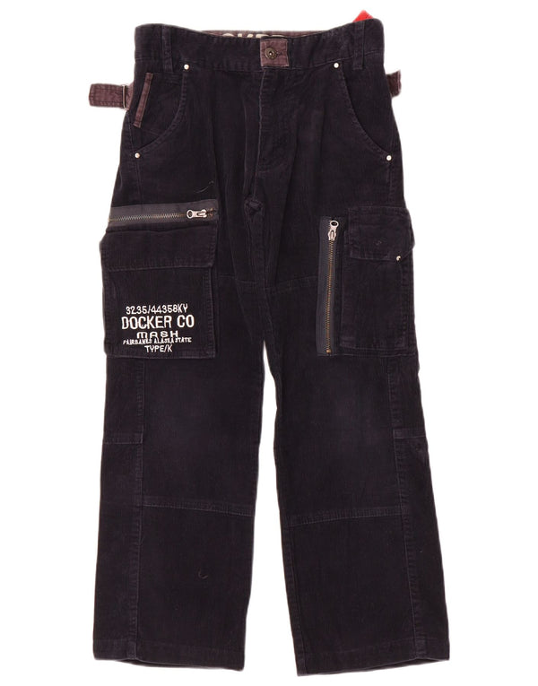 Dockers Cargo-Cordhose für Jungen mit lockerer Passform, 8–9 Jahre, W26 L19, Marineblau