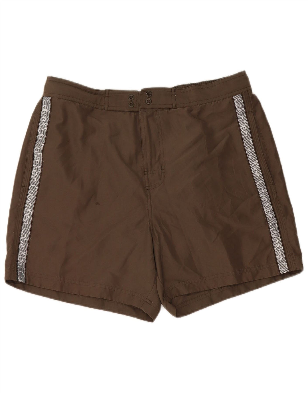 CALVIN KLEIN Short de Bain Graphique Homme Kaki Polyester