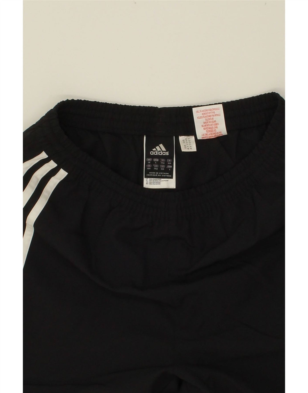ADIDAS Boys Sport Shorts 13-14 Years  Black Polyester Vintage Adidas and Second-Hand Adidas from Messina Hembry 