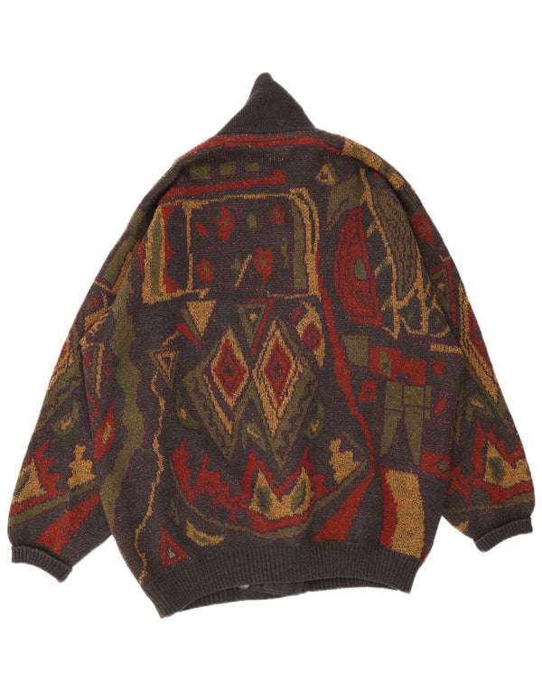 Maglione cardigan da uomo Frank Alexs IT 56 2XL multicolore geometrico