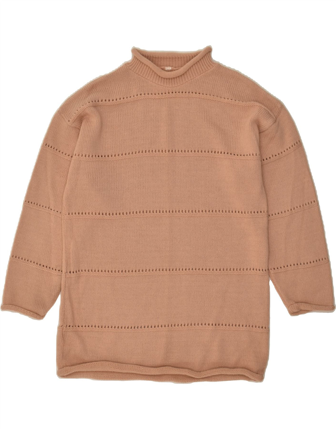VINTAGE Womens Turtle Neck Jumper Sweater UK 18 XL Brown Striped | Vintage Vintage | Thrift | Second-Hand Vintage | Used Clothing | Messina Hembry 