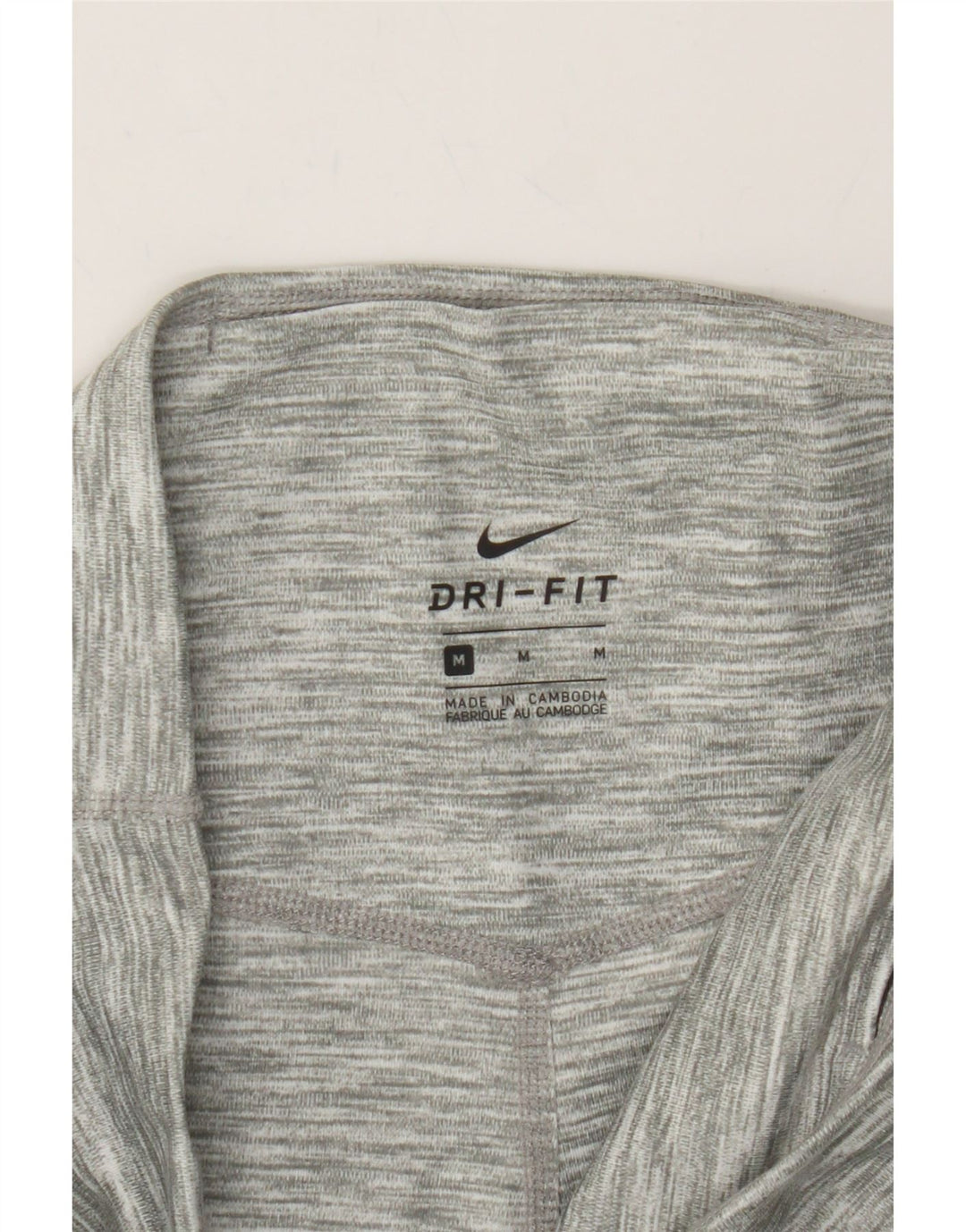 NIKE Womens Dri Fit Leggings UK 12 Medium  Grey Flecked Polyester Vintage Nike and Second-Hand Nike from Messina Hembry 