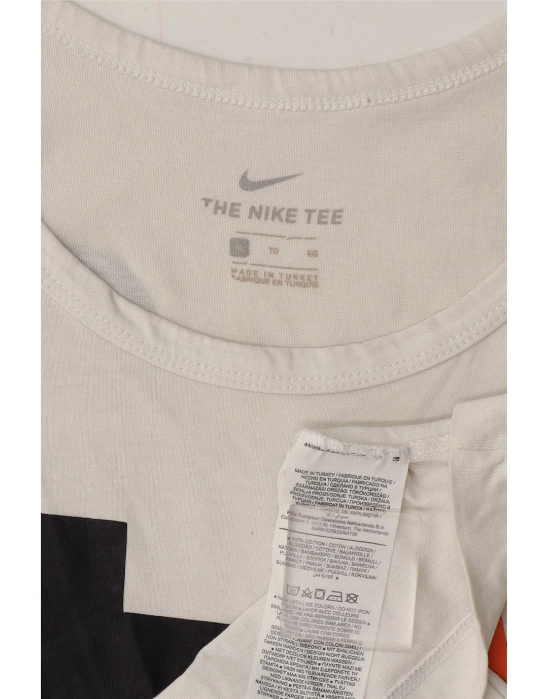 Canotta grafica Nike da uomo XL in cotone bianco