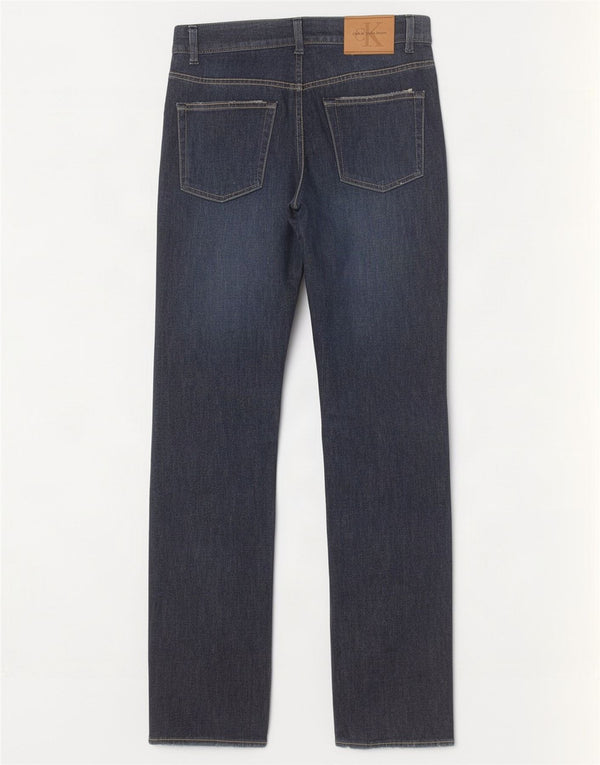Blugi drepti pentru femei Calvin Klein L27 L32 Bumbac bleumarin