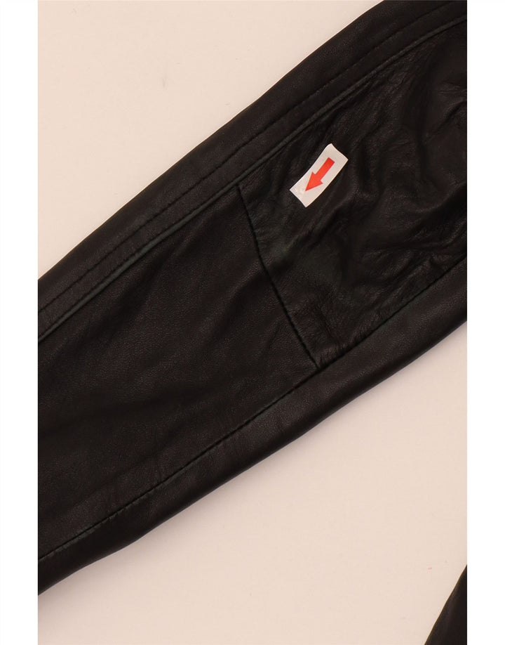 Giacca in pelle corta da donna Astrid & Viola UK 8 piccola in pelle nera