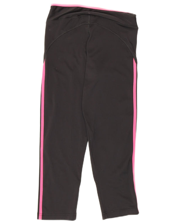Adidas Damen Climalite Capri Leggings UK 8 Small Schwarz Polyester