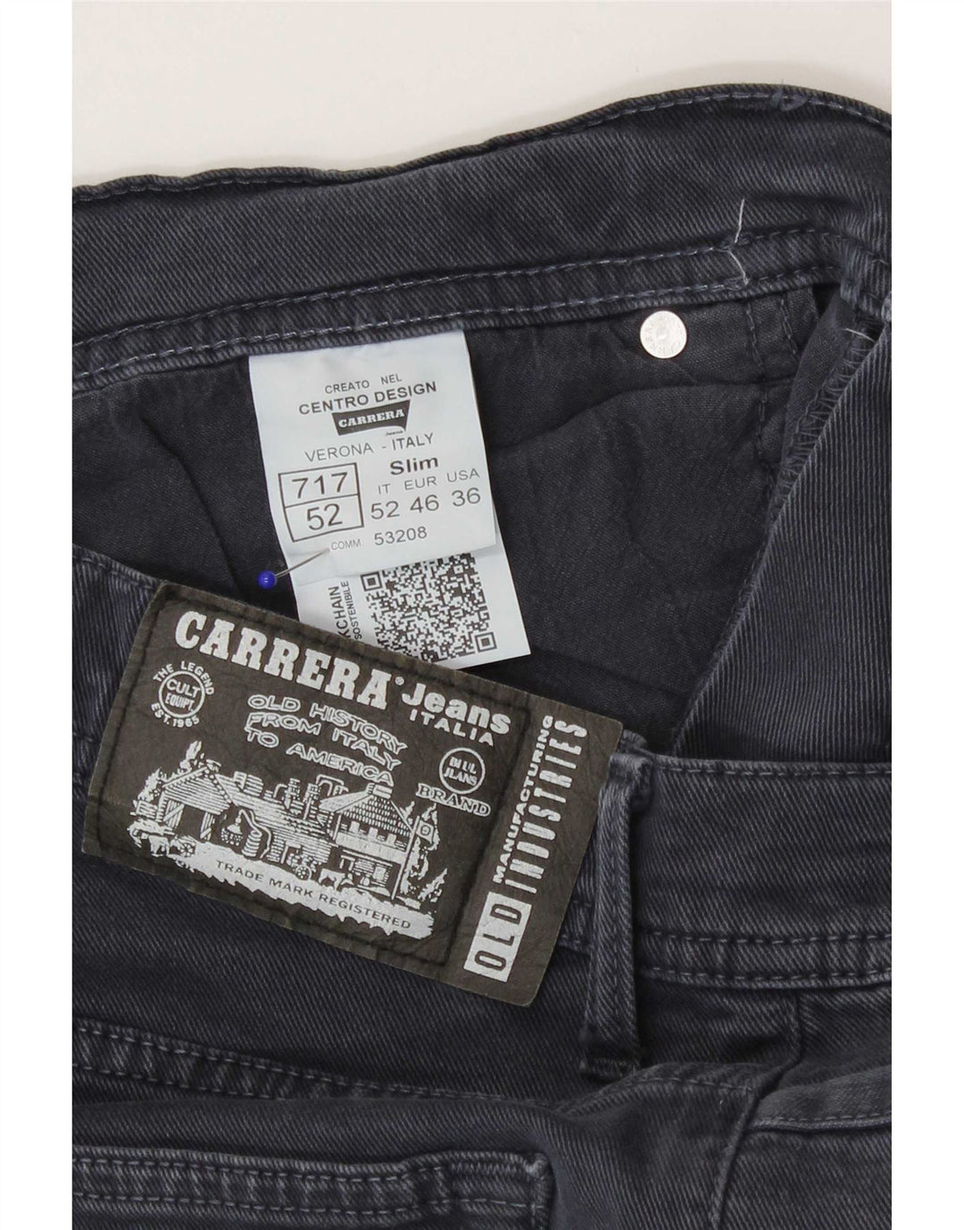 Carrera Mens 717 Slim Jeans W36 L30 Grey Cotton