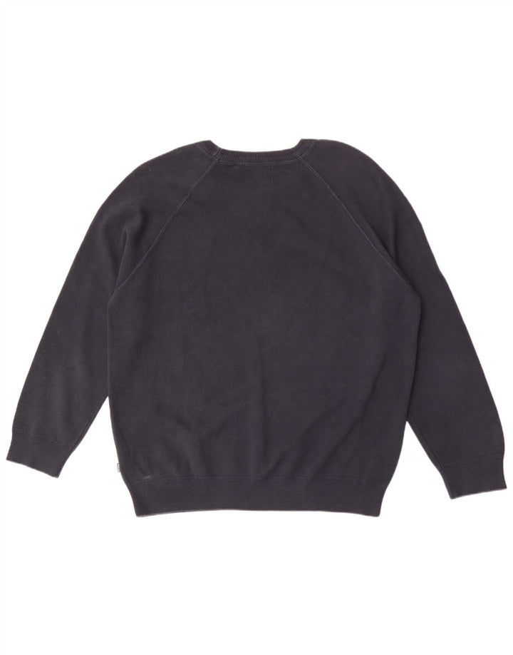 Superdry Mens Sweatshirt Jumper 2XL Navy Blue Cotton