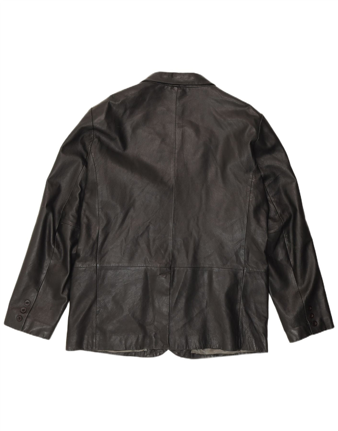 HUDSON Mens Leather Jacket UK 44 2XL Black Leather