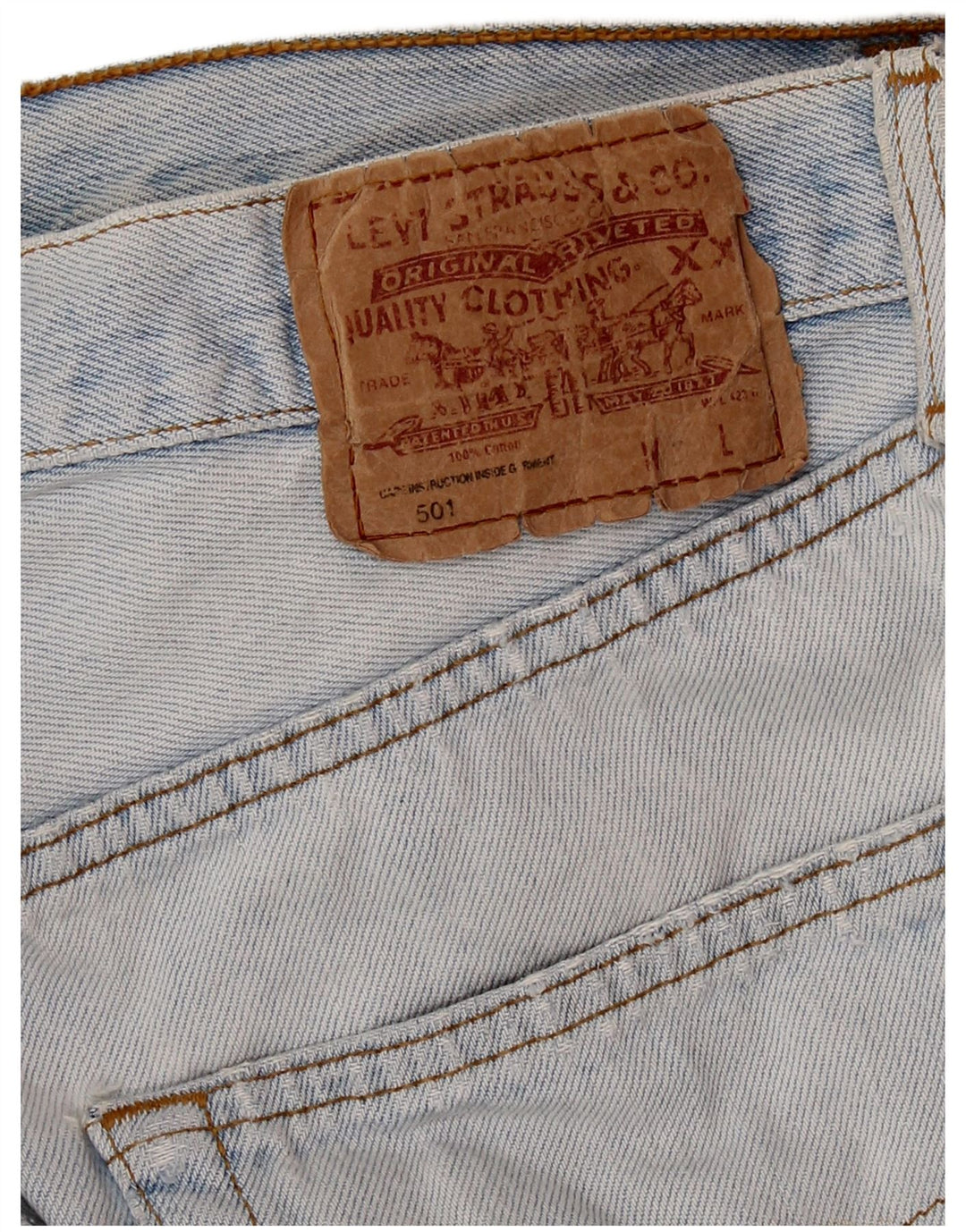 LEVI'S Mens 501 Denim Shorts W30 Medium Blue
