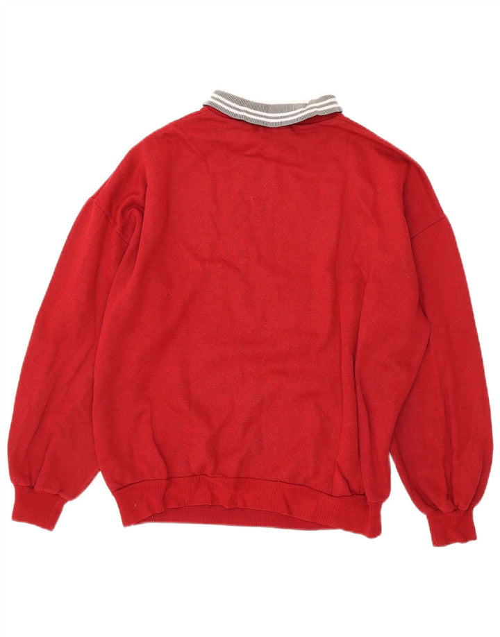 EXPRESS Womens Oversized Graphic Sweatshirt Jumper UK 14 Medium Red