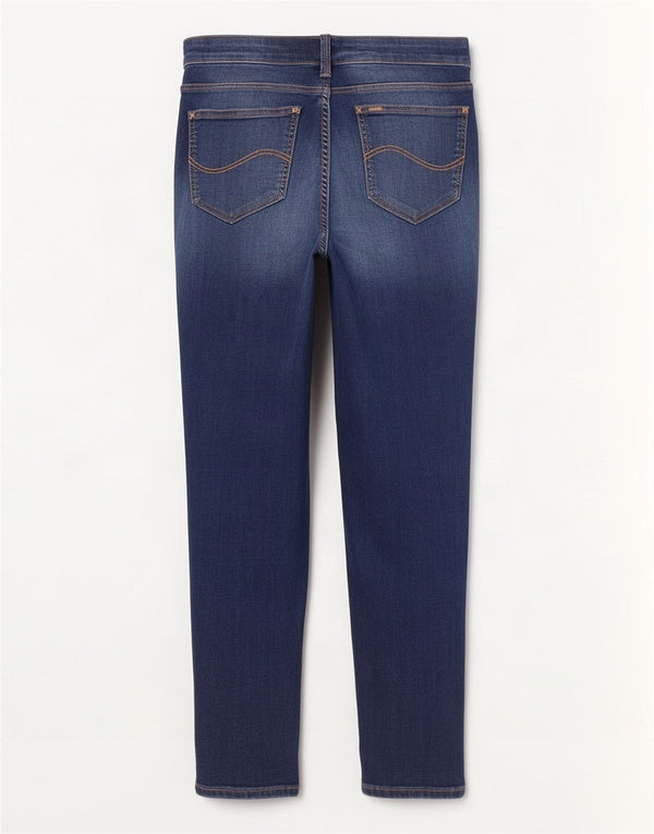 Vaqueros Lee Scarlett Crop Skinny para Mujer W31 L27 Azul Marino