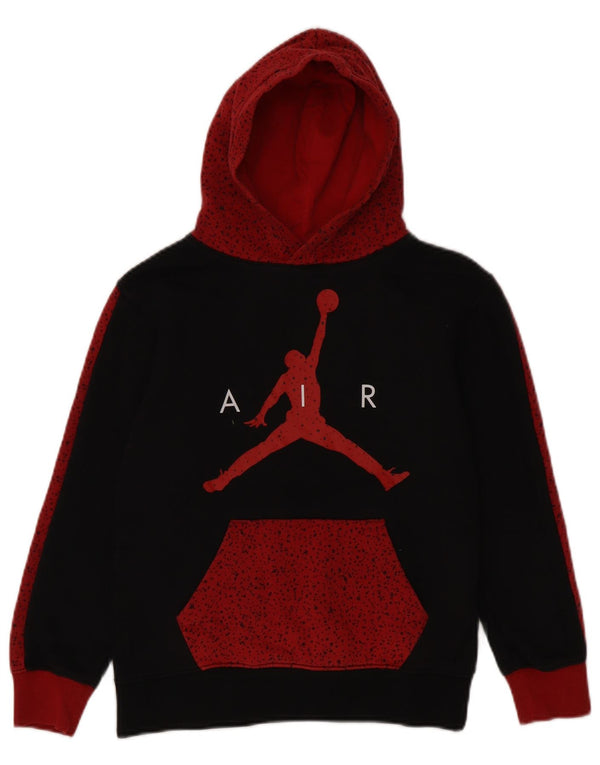Jordan Boys Graphic Hoodie Jumper 10-11 Years Medium Black Colourblock