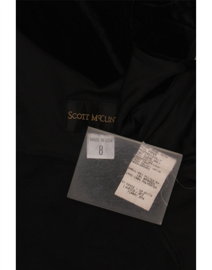 SCOTT MCCLINTOCK Womens Sleeveless Sheath Dress US 8 Medium Black