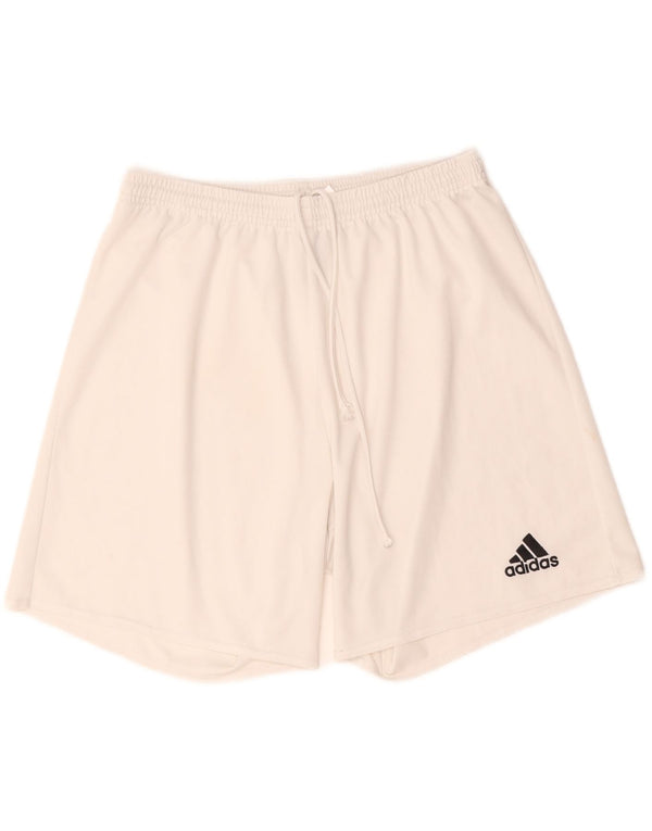 Adidas Mens Climalite Sport Shorts Grande Blanco Poliéster