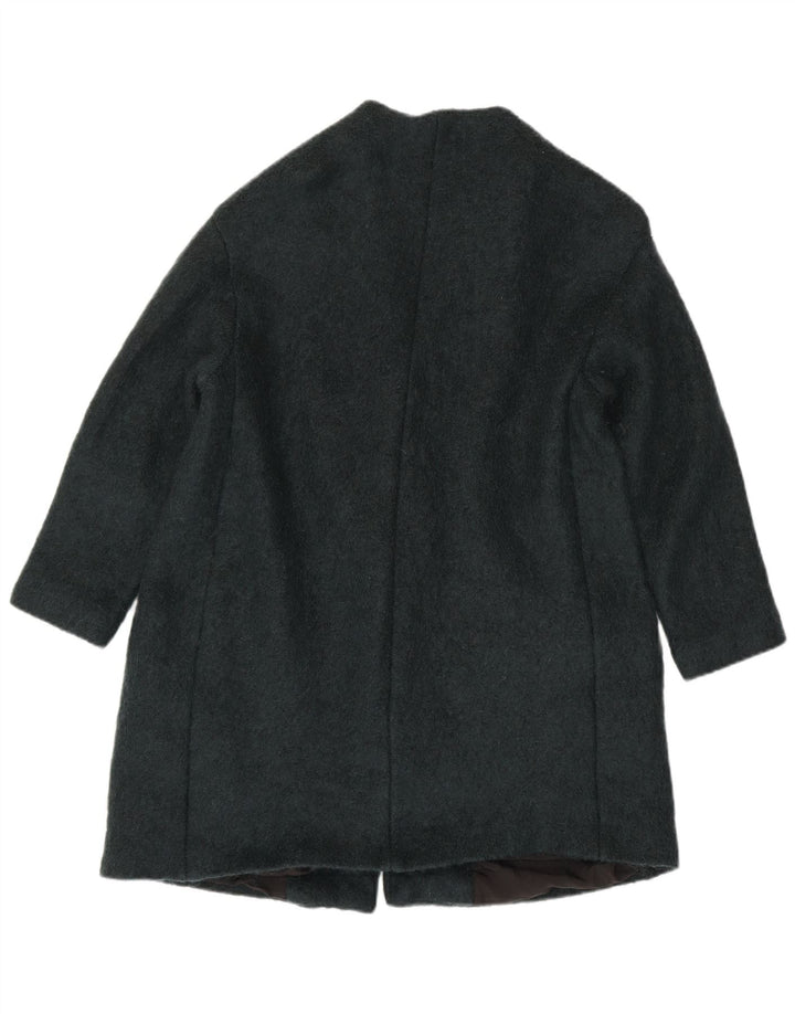 Zara Womens Double Breasted Coat UK 16 Large Green