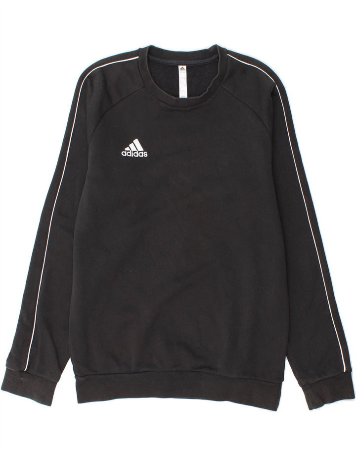 ADIDAS Mens Sweatshirt Jumper Small Black Cotton Vintage Adidas and Second-Hand Adidas from Messina Hembry 