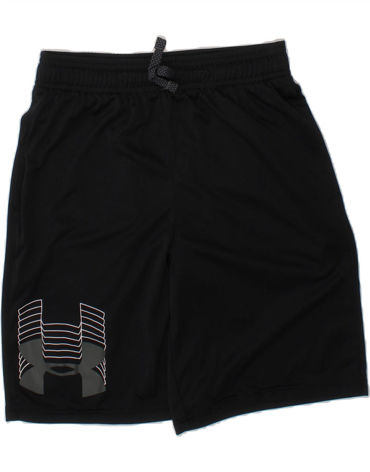 UNDER ARMOUR Boys Graphic Sport Shorts 9-10 Years Medium  Black Polyester Vintage Under Armour and Second-Hand Under Armour from Messina Hembry 