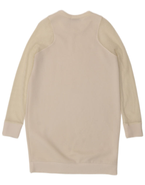 Zara Womens Sweatshirt Jumper Dress UK 12 Medium Off White