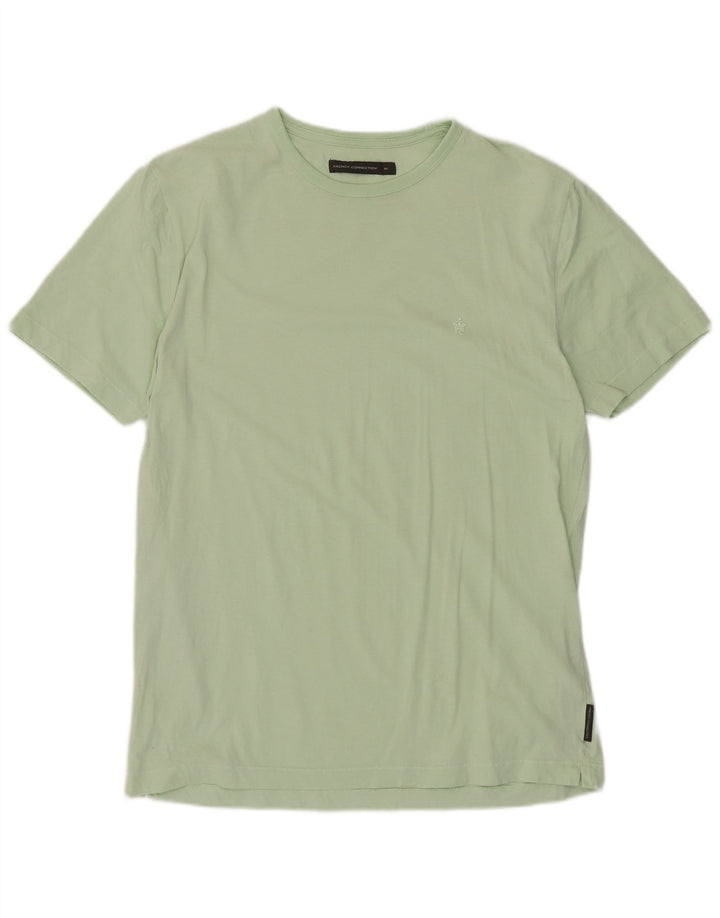French Connection Mens T-Shirt Top Medium Green Cotton