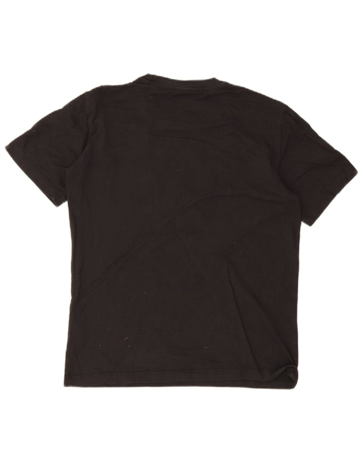 Champion Mens Harvard Graphic T-Shirt Top Medium Black Cotton
