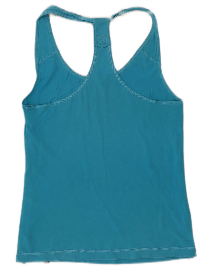 Adidas Womens Graphic Vest Top UK 12 Medium Blue