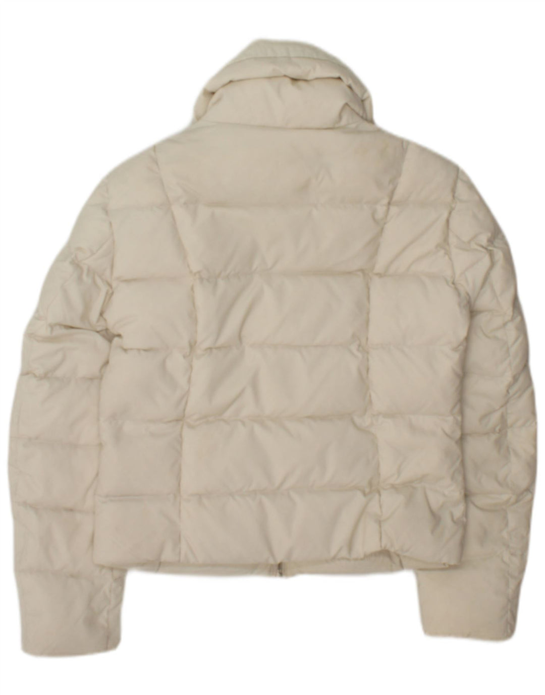 Replay Womens Crop Padded Jacket UK 10 Small Off White Polyamide