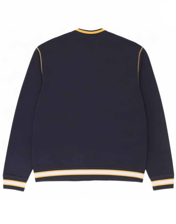 Asics Herren-Sweatshirt mit Grafik, 2XL, Marineblau, Colourblock-Baumwolle