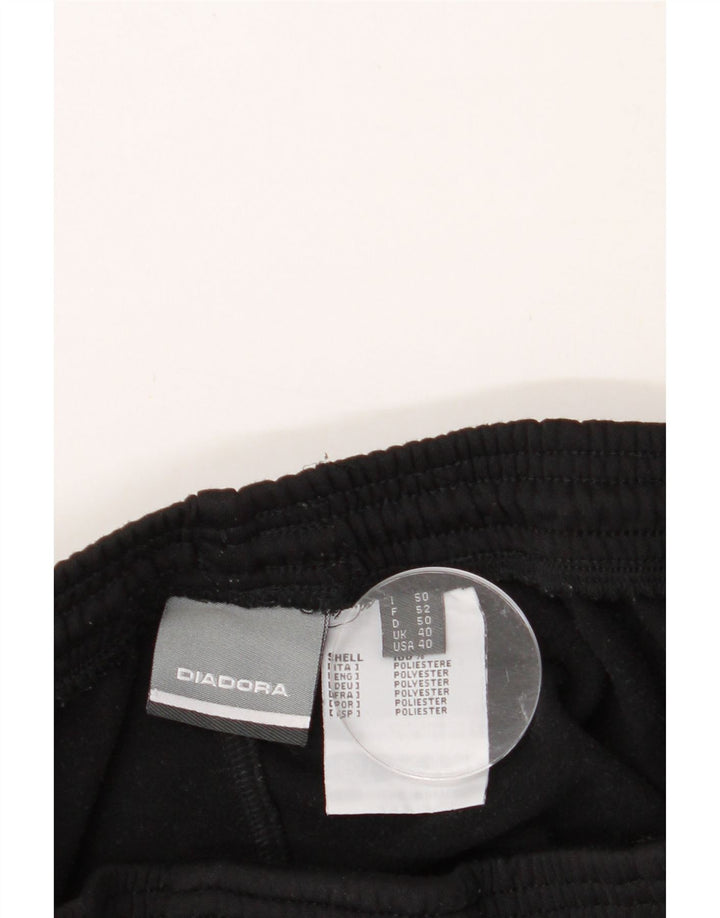 DIADORA Mens Tracksuit Trousers UK 40 Medium Black Polyester Vintage Diadora and Second-Hand Diadora from Messina Hembry 