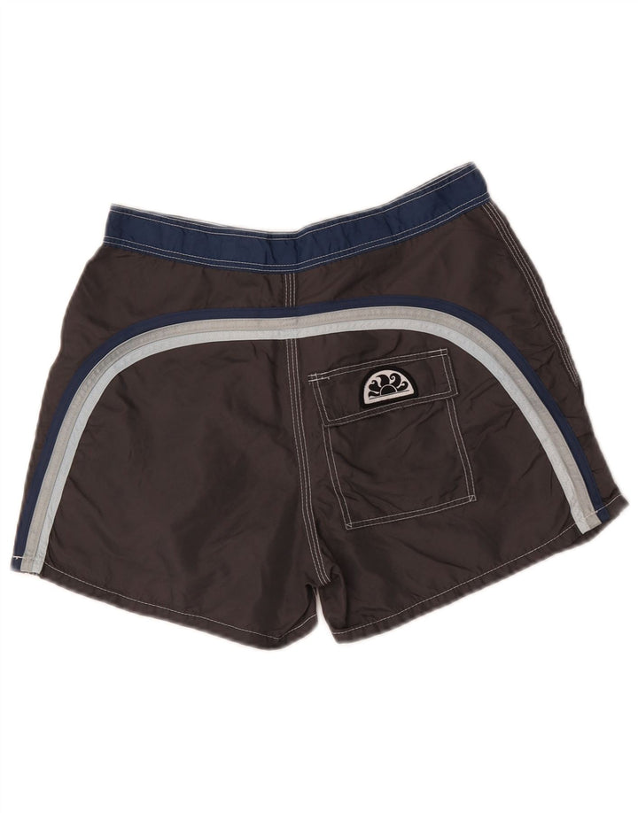 Sundek Mens Swimming Shorts Small Grey Colourblock
