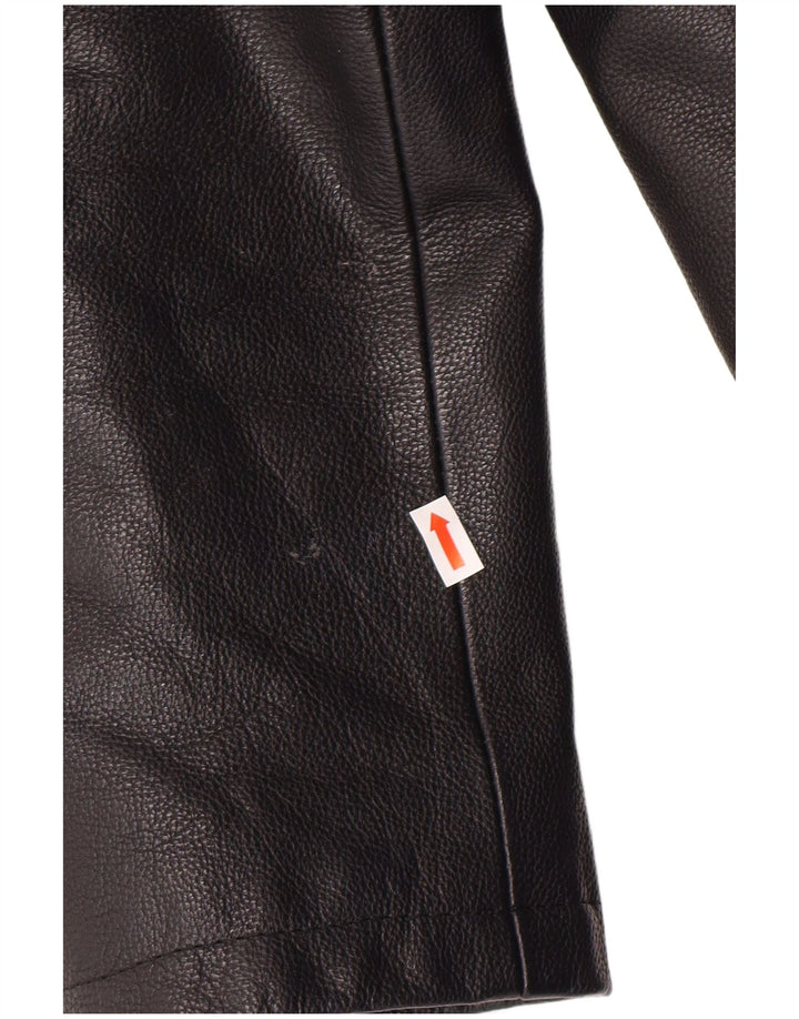 MATINEE Mens Leather Jacket UK 36 Small Black Leather