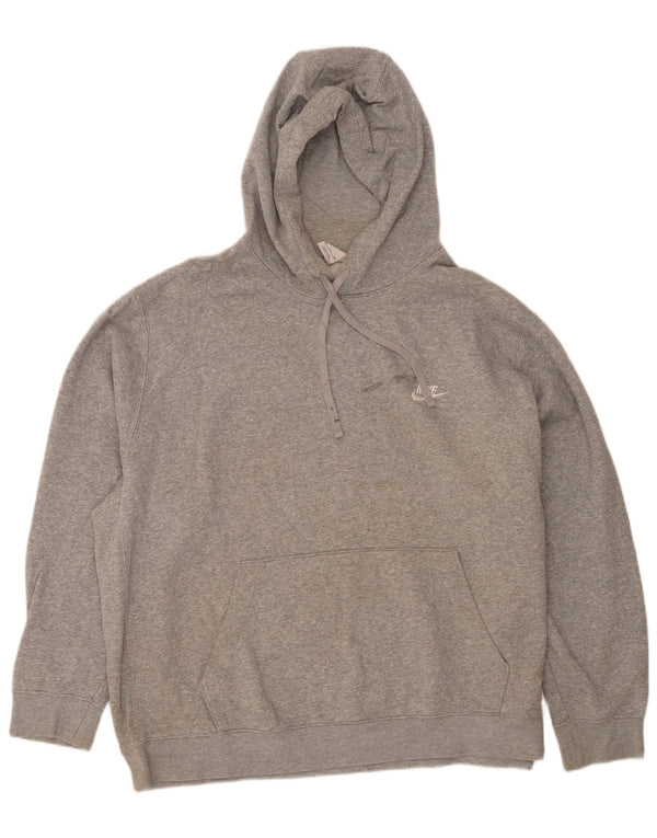 Nike Mens Hoodie Jumper 3XL Grey Flecked Cotton