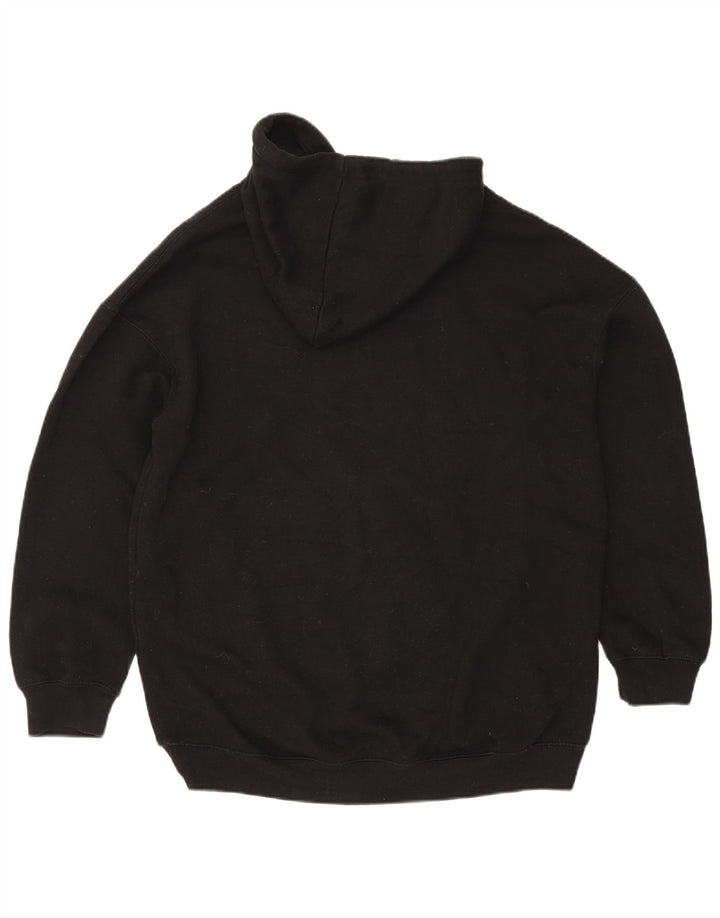 Zara Womens Oversized Hoodie Jumper UK 10 Small Black Polyester