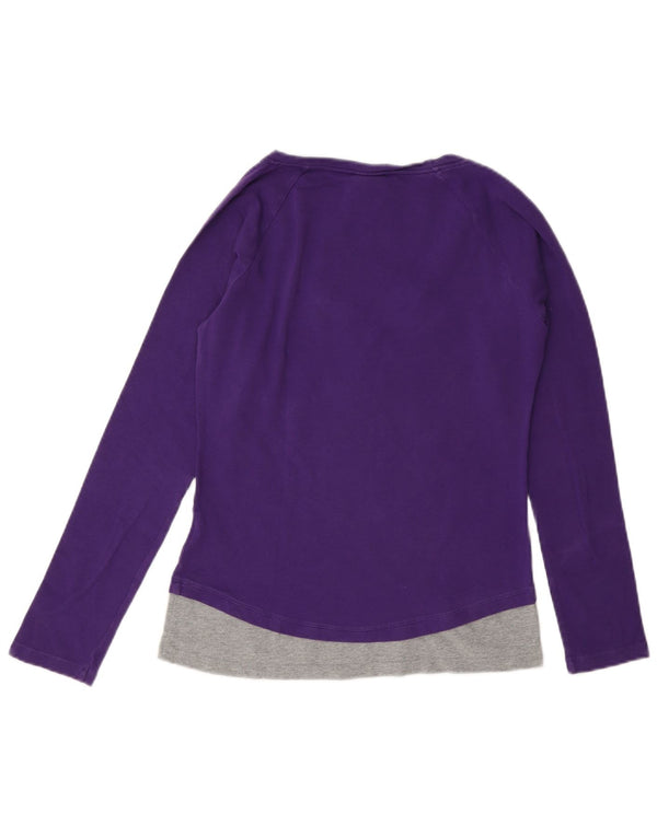 Champion Haut graphique Heritage Fit à manches longues pour femme - Violet moyen - UK 12
